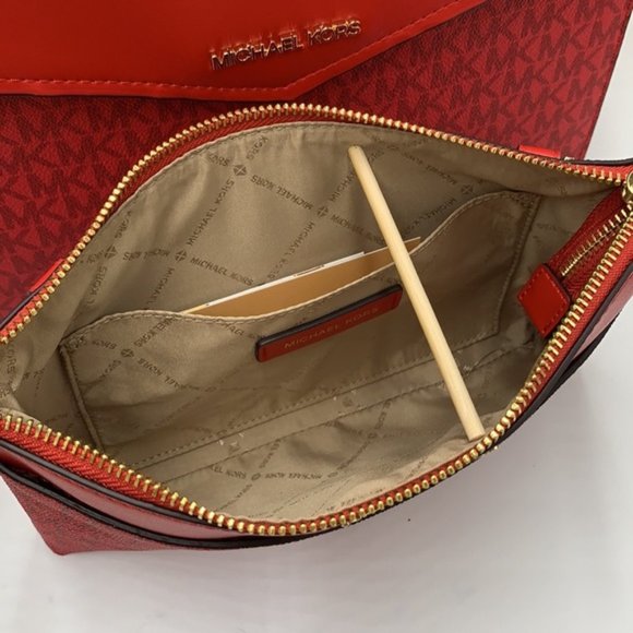 Michael Kors Maisie Large Pebbled Leather 3-in-1 Tote Bag Flame multi color - Picture 5 of 16